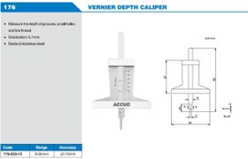تصویر عمق سنج ساده 30 میلی‌متر آکاد مدل 176-030-12 