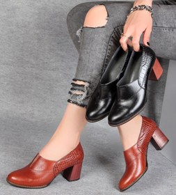 تصویر کفش زنانه تمام چرم کد 11020 