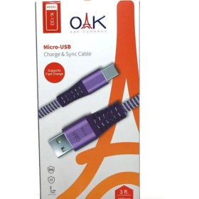 تصویر کابل تبدیل USB به microUSB اوآک مدل K-133 