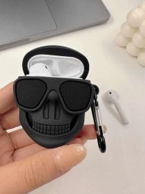 تصویر گارد و کاور ایرپاد طرح اسکلت قرمز فانتزی 014 014 fancy red skeleton Airpod guard and cover