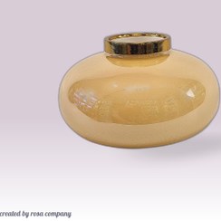 تصویر گلدان شیشه ای رومیزی شفاف 