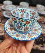 تصویر کاسه بشقاب میناکاری کوچک میناکاری روی مس Small enamel plate bowl enameled on copper