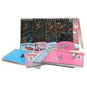 تصویر دفترچه یادداشت جادویی کوچک رنگین کمانی 