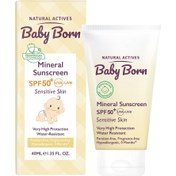 تصویر ضد آفتاب کودک SPF50 بیبی برن حجم 40 میلی لیتر Baby Born , Baby Mineral SunScreen Sensitive skin