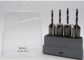 تصویر ست مته خزینه ولف 4 عددی 