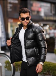 تصویر کاپشن چرمی مردانه BOYS MANS مدل 7271 ضد آب و ضد سرما 