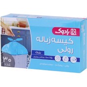 تصویر کیسه زباله رولی بادوک Badook سایز بزرگ 80x65 بسته 30 عددی 