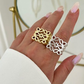 تصویر انگشتر زنانه استیل لوئِوه نانو رنگ ثابت Women's steel ring with fixed nano color