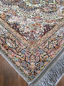 تصویر فرشینه گل افشان جنس مخمل ضد لغزش 