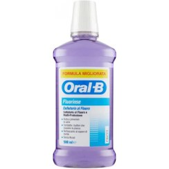 تصویر دهان شویه بدون الکل اورال بی مدل Fluorinse حجم 500 میل ORAL B FLUORINSE MOUTHWASH 500ml