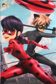 تصویر Afrand machine carpet Ladybug girl and cat boy design, code 162 