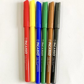 تصویر ماژیک نقاشی 6 رنگ پیکاسو Picasso Fine TIP Picasso Fine TIP 6 Color Painting Marker