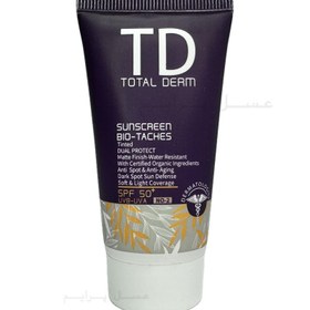 تصویر توتال درم کرم ضدآفتاب رنگی مدیوم – Total Derm Sunscreen Bio-Taches Medium 