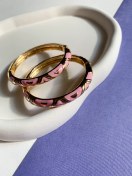 تصویر دستبند میناکاری طرح مثلثی رنگی ثابت 