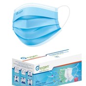 تصویر ماسک سه لایه پزشکی اکسیژن پلاس ا Oxygen 3Ply Disposable Medical Face Mask With Elastic Earloop Oxygen 3Ply Disposable Medical Face Mask With Elastic Earloop