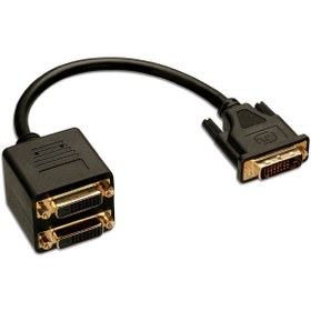 تصویر کابل تبدیل 1 به 2 پورت DVI DVI Splitter DVI-D Male to 2 x DVI-D Female