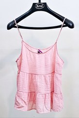 تصویر تاپ زنانه صورتی فری‌سایز فوق‌العاده خوشرنگ – راحت، سبک و چشم‌نواز Super cute free size pink women's top - comfortable, light and eye-catching