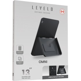 تصویر قاب کاور آیپد پرو 13 اینچ 2024 مغناطیسی برند لِوِلو مدل اومنی Levelo omni Case for iPad Pro 13 2024 