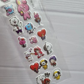 تصویر برچسب فانتزی طرح قلب و دختر انیمه 