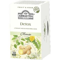 تصویر چای تی بگ احمد کیسه ای Detoxزنجبیل۲۰عددی Ahmad tea