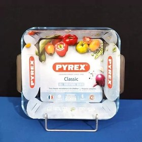 تصویر تابه مربع پیرکس فرانسه سایز 25 در 21 PYREX 