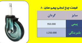 تصویر چرخ ترولی پیمی بلبرینگی 