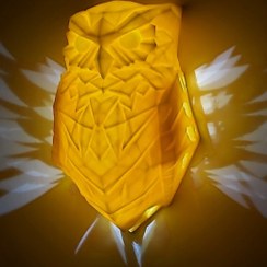 تصویر آباژور یا چراغ دیواری جغد، شارژی (سفارشی) 