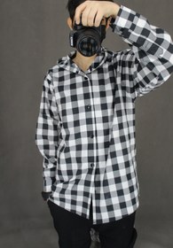 تصویر پیراهن کلاهدار کد 065 پیراهن کلاهدار شطرنجی