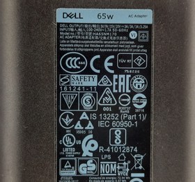 تصویر آداپتور لپ تاپ دل 20v 3.25A تایپ C 