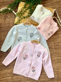 تصویر ژاکت بافتنی دخترانه پینترستی مدل 1220 سایز ۴۰ تا ۴۵ 