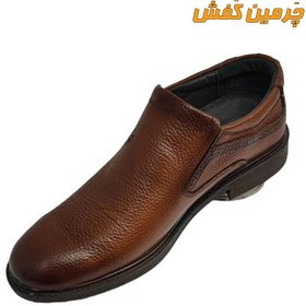 تصویر کفش تمام چرم مردانه اداری و رسمی رخشی زیره پی یو کد 7146 Men's natural leather shoes