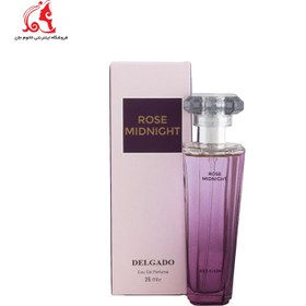 تصویر ادکلن جیبی زنانه دلگادو مدل میدنایت رز perfume Delgado ROSE MIDNIGHT حجم ۲۵ میل perfume Delgado ROSE MIDNIGHT