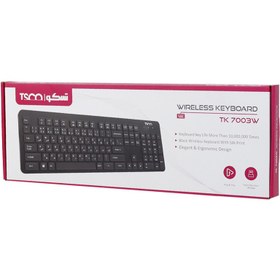 تصویر کیبورد بی سیم تسکو مدل TK 7003w ا TSCO TK 7003w Wireless Keyboard TSCO TK 7003w Wireless Keyboard