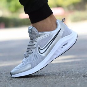 تصویر کتونی اسپرت مردانه طوسی نایک زوم Nike Zoom کفش 