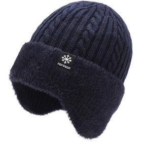 تصویر کلاه گوشدار مردانه - مشکی 