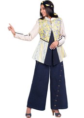 تصویر ست کت و شلوار (جین ) گره استایل طرح ماکائو 