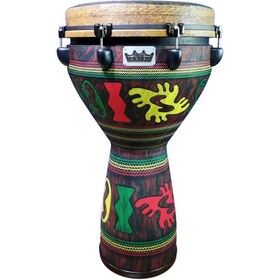 تصویر جیمبی رمو سایز14 djembe remo mondo طرح افریقایی 