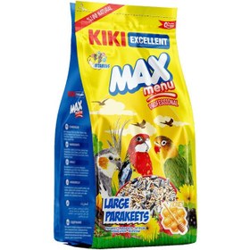 تصویر غذای عروس هلندی و طوطی سانان کیکی وزن 1 کیلوگرم Kiki Max Menu Large Parakeets 1kg