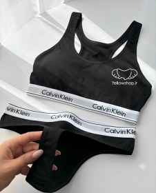 تصویر ست نیم تنه و شورت بکلس زنانه کلوین کلاین Calvin Klein کد 25095 