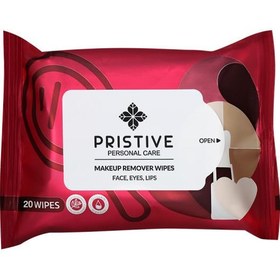 تصویر دستمال مرطوب پاک کننده آرایش پوست نرمال بسته ۲۰ عددی پریستیو LEDORA PRISTIVE Makeup Remover Wipes for Normal Skin, 20 Wipes