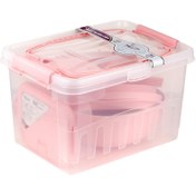 تصویر ست پیک نیک 55 پارچه ونوس پلاستیک مدل N116 - صورتی روشن 