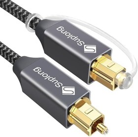 تصویر Suplong Optical Audio Cable, 10ft/3M Digital Optical Audio Cable [24K Gold-Plated, Nylon Braided], Optical Cable for Soundbar TV [S/PDIF] LG/Samsung/Sony/Bose/Vizio/Sonos, Xbox, PS4 