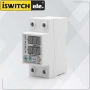 تصویر محافظ ولتاژ جریان تک فاز ۶۳ آمپر iSwitch 