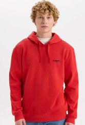 تصویر سویشرت مردانه قرمز دفاکتو | D2693AX24AU اورجینال 