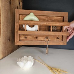 تصویر جاکلیدی چوبی دلسی وود - 28*21*2 / قهوه ای 