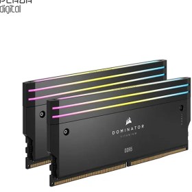 تصویر رم دسکتاپ DDR5 دو کاناله 6600 مگاهرتز CL32 کورسیر مدل Dominator Titanium RGB ظرفیت 64 گیگابایت 