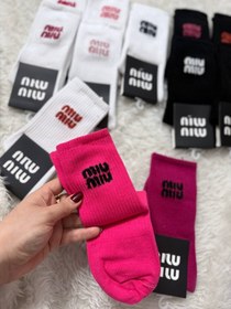 تصویر جوراب لوگودار miu – miu 