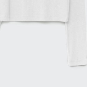 تصویر خرید اینترنتی تیشرت آستین بلند زنانه سفید برند stradivarius 08013130 ا Uzun Kollu, Fitilli T-shirt Uzun Kollu, Fitilli T-shirt