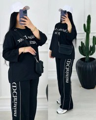 تصویر تیشرت شلوار زنانه مدل کریستین جنس سوپر اسپان فری سایز 