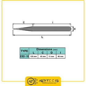 تصویر پنس ESD-10 پنس تکی آنتی استاتیک نوک تیز مدل ESD-10